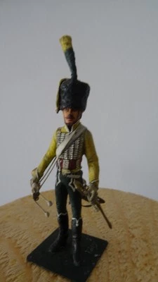 Trompette des Chasseurs  1er Empire -Lasset-Stadden - peinture fine d’artiste - Photo 1/4