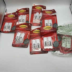 Lote de 8 ganchos de alambre medio 3M Command 2lbs con 3 tiras adhesivas 2ct. - Imagen 1 de 10