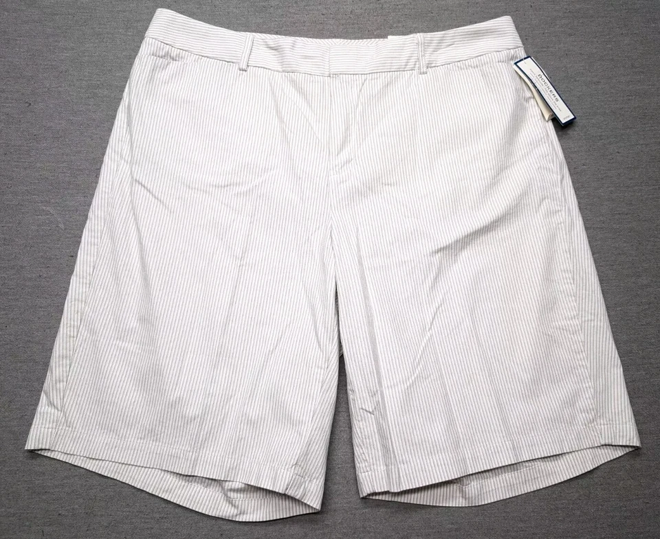 NWT Dockers Women's 18W Metro Bermuda Individual Fit Shorts Pocket Striped  - Image 1 of 4