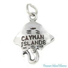 Cayman Islands Stingray Stinger 925 Solid Sterling Silver Charm MADE IN USA