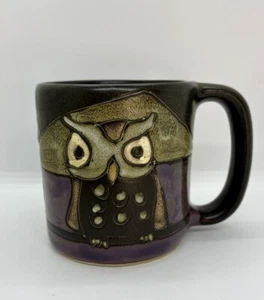 Mara Owl Art Pottery Stoneware Coffee Mug 16oz. Signed - Picture 1 of 7