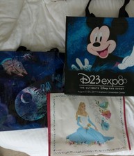 D23 Disney Sleeping Beauty Star Wars Team of Heroes Expo Tote Bag Lot of 3