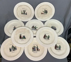Royal Cauldron "Ye Olde London Cries" Hand-painted Transferware Plates Set Of 10 - Picture 1 of 10