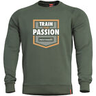 Pentagon Hawk Sweater Train Your Passion Mens Gym Sport Sweatshirt Camo Green