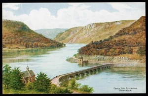 Careg Ddu Reservoir Rhayader Wales J. Salmon Postcard - Picture 1 of 2
