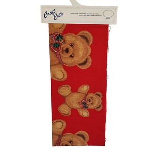 Panel de tela de oso de peluche 20" x 45" apliques acolchado cortes artesanales muñecas algodón - Imagen 1 de 7