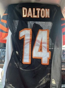 Cincinnati Bengals #14 Andy Dalton Reebok Jersey Adult Size 48 Black Orange NFL - Picture 1 of 10