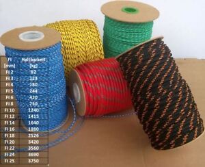 10mm 0,59-0,99€/m Polypropylen Seil Kunststoff Leine Reepschnur PP Paracord 