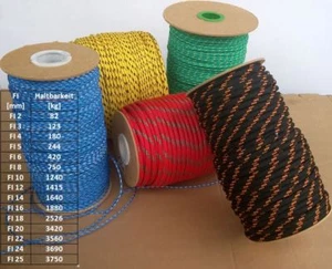 Polypropylen seil 3 mm PP Seil Schnur Polypropylen Tauwerk Flechtleine - Bild 1 von 11