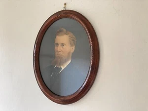 Antique Original Oil Painting Gentleman Portrait Farmhouse Barn Salvage c1850s - Picture 1 of 12