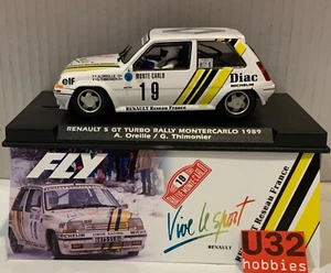 SLOT CAR FLY A2059 RENAULT 5 GT TURBO #19 RALLY MONTE CARLO 1989 A.OREILLE - Imagen 1 de 8