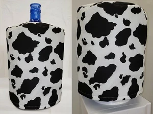 Black & White Cow Spots Water Bottle Cover for 3 or 5 Gallon Bottles - Picture 1 of 4