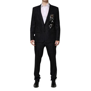 DOLCE & GABBANA Suit Black MARTINI King Skeleton 2 Piece IT52/US42/XL 3830usd - Picture 1 of 10