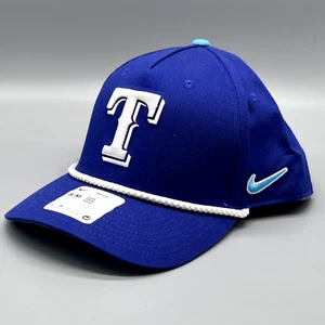 Nike MLB Texas Rangers Baseball Rise Cap Hat Blue Royal Blue Rare Snap Men S/M - Picture 1 of 5