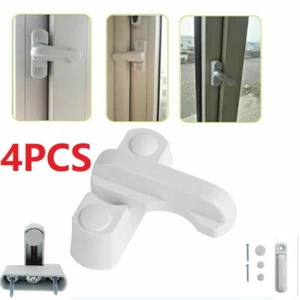 4X UPVC Window Door Safety Security Restrictor Sash Jammer Latch Lock Zinc alloy - Picture 1 of 10