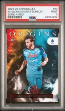 2022-23 Khvicha Kvaratskhelia Red /199 Rookie RC Panini Serie A Origins Napoli