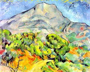 Straße in der Nähe von Mont Sainte-Victoire Gemälde von Paul Cezanne 8x10" Kunstdruck - Bild 1 von 1