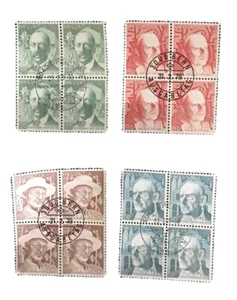 Switzerland 1979 Celebrities Blocks Of 4 CTO Cat £17 - Picture 1 of 2