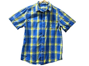 Wonder Nation Boys Shirt Size XL 14 - 16 Plaid Short Sleeve Button Up Cotton - Picture 1 of 7
