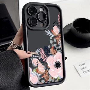 For iPhone 17 16 15 14 Pro Max Plus 13 12 11 XR Shockproof TPU Flower Case Cover - Picture 1 of 17