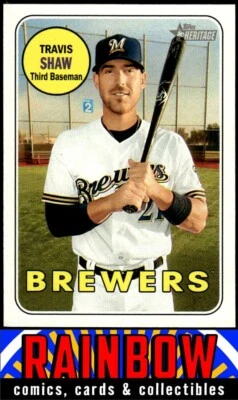 2018 Topps Heritage #204 Travis Shaw - Image 1 of 2