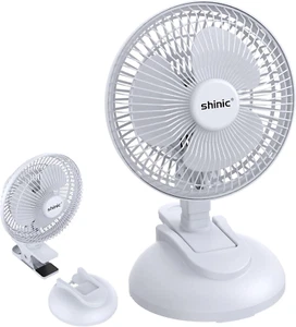 6'' Clip on Fan with Strong Clamp,Powerful Airflow,Adjustable Tilt,Quiet Coolin - Picture 1 of 8