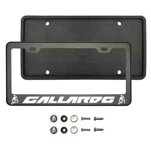 Fit Gallardo Laser Etched Matte Black Stainless Steel License Frame Silicone - Picture 1 of 1