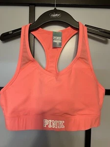 NWT Victoria's Secret PINK Racerback Exercise Bra Top Size Large Medium support - Picture 1 of 3