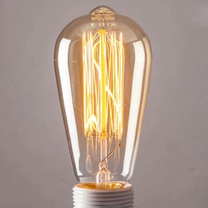 3X E27 ST64 LED Edison 40W Warm White Light Bulb Vintage Retro Bulbs Filament - Picture 1 of 10