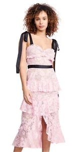 For Love & Lemons Pink Iris High Low Spitzenkleid Gr. XL - Bild 1 von 17