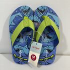Cat & Jack Sandals Youth Size M 2/3 Shark Skate Board Flip Flops New With Tag