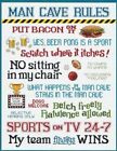 Man Cave Rules - Bacon, Beer Pong, Sports, Dogs, & More - Cross Stitch Chart
