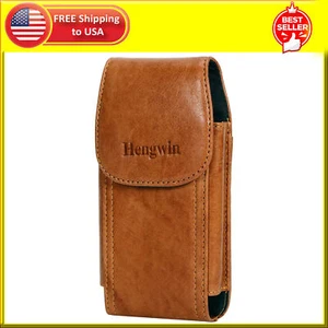 Funda de cuero genuino para teléfono celular con clip para cinturón apta para i Phone 16 Pro... - Imagen 1 de 11