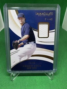 Gerrit Cole 2020 Panini Immaculate Relic #70/99 - Imagen 1 de 2