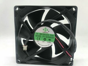 12V 0.35A Silent Cooling Fan 2-Pin For Poweryear PY-9225H12S Cabinet 90*90*25mm - Afbeelding 1 van 2