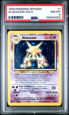 1999 Pokemon Spanish Base Set Alakazam Holo #1 PSA 8 NM-MINT - Image 1 of 2