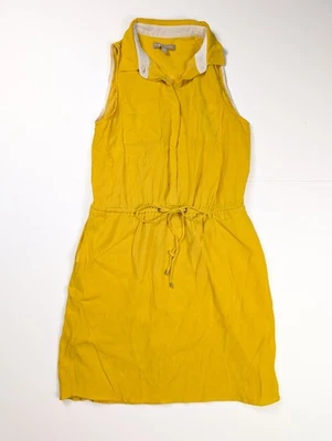 Banana Republic Yellow Safari Sleeveless Drawstring Mini Dress Women's Size 4 - Image 1 of 4