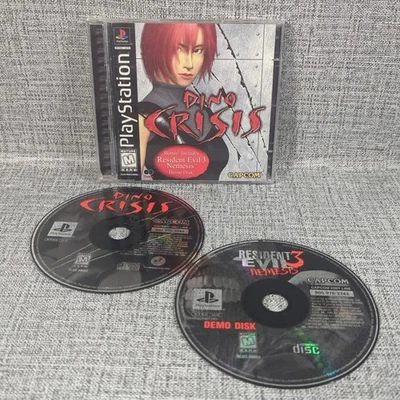 Dino Crisis PS1 [2 Disc Edition] Sony PlayStation Bonus Game W/Reg Card CIB - Image 1 of 4