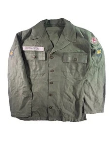 Vietnam War U.S. Army OG-107 Sateen Shirt 6th Army Patch Specialist 42x23 - Picture 1 of 7