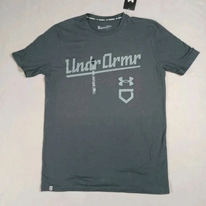 Nueva Camisa Under Armour Para Hombre Talla Mediana UA Béisbol Script Camiseta Negra - Imagen 1 de 5