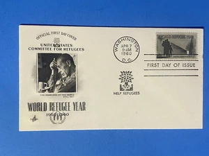 1960  FIRST DAY COVER - 4c - WORLD REFUGEE YEAR    HELP REFUGEES - Picture 1 of 2