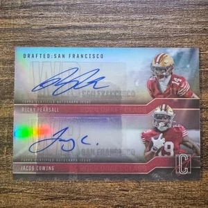 2024 Topps Signature Class Ricky Pearsall Jacob Cowing Dual Auto #11/25 49ers RC - Picture 1 of 2