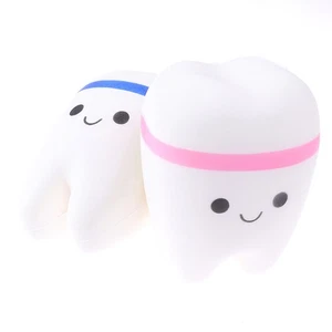 1Pc Rainbow Tooth Slow Rising Cartoon Teeth Antistress Soft Squeeze Bread To _pu - Zdjęcie 1 z 13