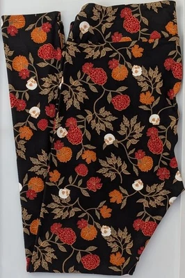 TC2 LuLaRoe Tall & Curvy2 Leggings 2025 Halloween Skulls Roses on Black NWT H10 - Image 1 of 4