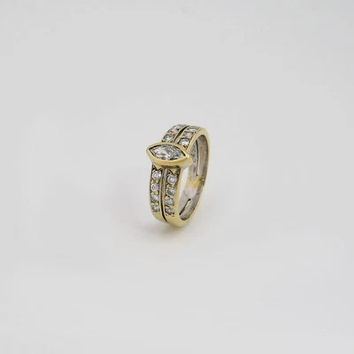 Cartier Ring Vintage mit ca. 0,62ct Diamant in 750/18K Gelbgold Gr. 48 - Bild 1 von 4
