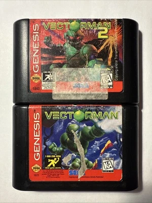 Vectorman 1 & 2 BOTH GAMES (Sega Genesis) Authentic - US Version - Image 1 of 3