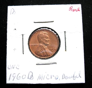 1960-D Lincoln 1C cent, BU  Uncirculated Micro double D - Picture 1 of 3