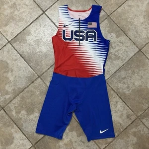 Nike Pro Elite Team USA Track Speed Suit CV0001-636 Men’s Size Small RARE - Picture 1 of 5