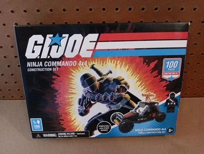 G.I.JOE CONSTRUCTION SET: NINJA COMMANDO 4x4 with SNAKE EYES MINI-FIG,100 PIECES - Image 1 of 4