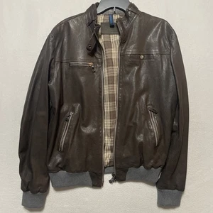 Benheart Luxury Italian Leather Moto Jacket Eu 54 US 44 Large Mens Made In Italy - Picture 1 of 14